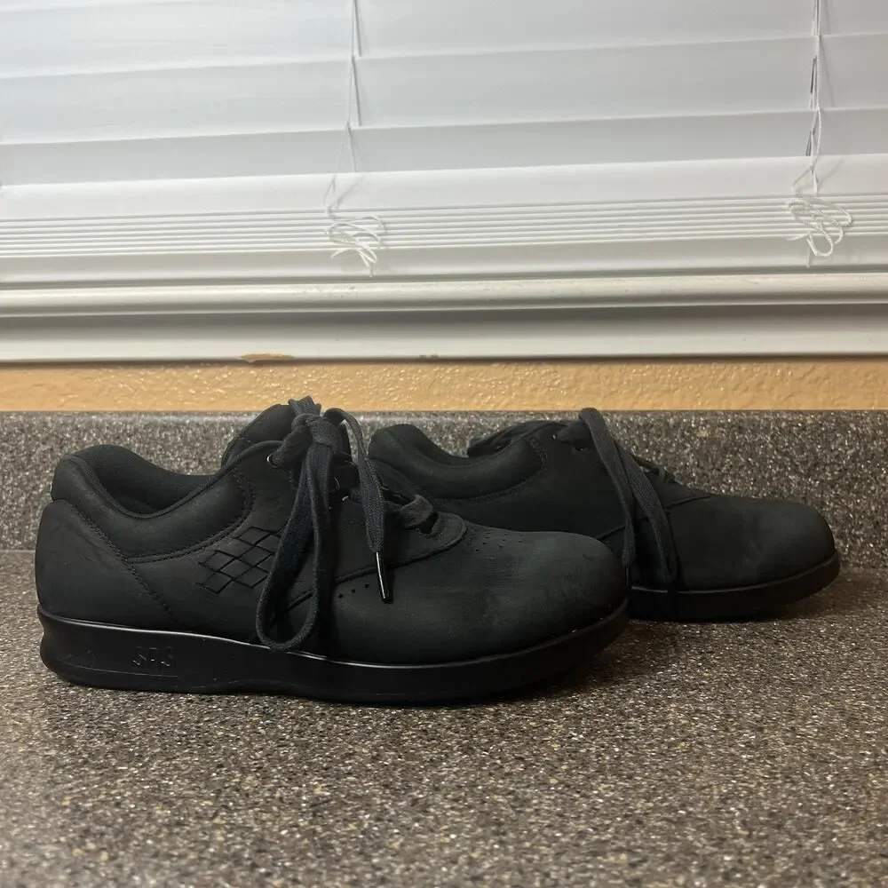 SAS Tripad Comfort Free Time Shoes Black Nubuck Lace Up Low Top Womens Size 8.5W